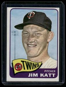 lot 160 image: Jim Kaat 1965 Topps #62 Vintage Baseball Card