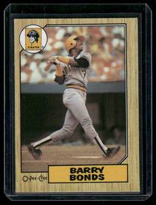 lot 183 image: Barry Bonds OPC RC 1987 O-Pee-Chee #320 Rookie Baseball Card