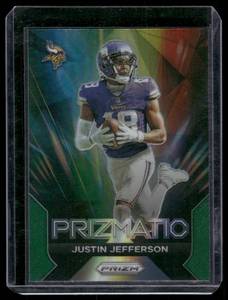 lot 185 image: Justin Jefferson Prizmatic Insert 2023 Prizm #16 Minnesota Vikings Football Card