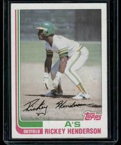 lot 211 image: Rickey Henderson 1982 Topps #610 Vintage Baseball Card