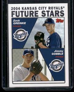 lot 213 image: Zack Greinke RC 2004 Topps Kansas City Royals Future Stars #330 Rookie Baseball Card