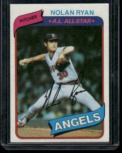 lot 214 image: Nolan Ryan 1980 Topps # 580 Vintage Baseball Card
