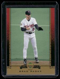 lot 216 image: Brad Radke 1125 2002 Upper Deck Plus #UD33 Numbered 09391125 Minnesota Twins Baseball Card