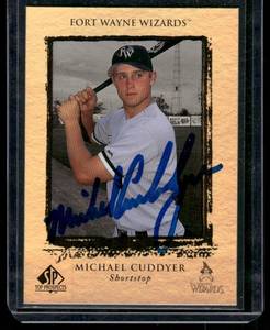 lot 232 image: Michael Cuddyer On-Card Auto Minor Lague 1999 Upper Deck SP Prospects #35 Minnesota Twins Baseball Card