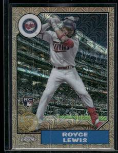 lot 242 image: Royce Lewis Mojo RC 2022 Topps Chrome #T87C-39 Rookie Minnesota Twins Baseball Card