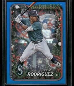 lot 246 image: Julio Rodriguez 2024 Topps Holiday #H153 Baseball Card