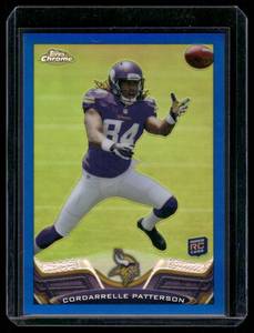 lot 270 image: Cordarrelle Patterson RC Refractor 199 2013 Topps Chrome #19 Rookie Minnesota Vikings Football Card