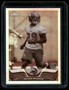 lot 271 image: Xavier Rhodes 99 Refractor RC 2013 Topps Chrome #119 Rookie Minnesota Vikings Football Card