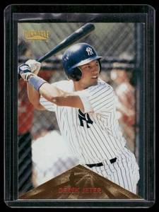 lot 288 image: Derek Jeter RC 1996 Pinnacle Gold #171 Rookie Baseball Card