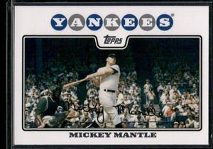 lot 291 image: Mickey Mantle Iconic Card 2008 Topps #7 Baseball Card