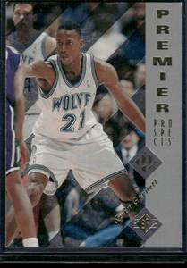 lot 311 image: Kevin Garnett RC 1996 Upper Deck SP #169 Premier Prospects Rookie Minnesota Timberwolves Basketball Card