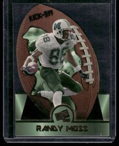 lot 315 image: Randy Moss RC Die Cut 2998 Press Pass Kick-Off #KO 536 Rookie Minnesota Vikings Football Card