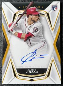 lot 16 image: Carter Kieboom Auto RC 2019 Topps Five Star #FSA-KIE Rookie Baseball Card