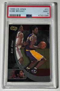 lot 29 image: Kobe Bryant PSA 9 Mint 1998 UD Ionix #31 Basketball Card