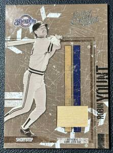 lot 34 image: Robin Yount 100 Game-Used Bat Relic 2004 Leather and Lumber Donruss #78 Baseball Card Numbered 068100