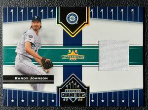 lot 43 image: Randy Johnson Game-Used Relic 2005Donruss Champions Impressions #137 Baseball Card