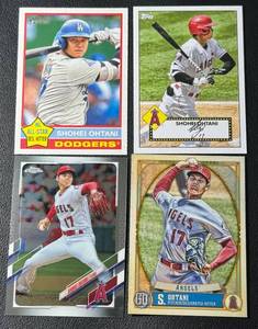 lot 176 image: Shohei Ohtani 4 Card Baseball Lot - Gypsy Queen, Topps Chrome, Heritage