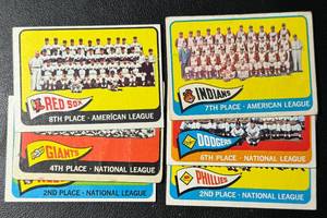 lot 199 image: 1965 Topps 5 Team Card Vintage Baseball Lot