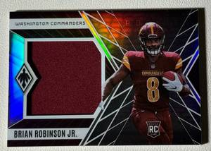 lot 251 image: Brian Robinson JR. RC Jumbo Relic 149 2022 Phoenix #RJM-26 Rookie Football Card Numbered d079149