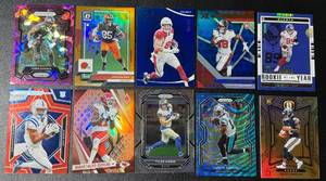 lot 267 image: 10 Wide Receiver  Tight End Low Numbered Football Card Lot