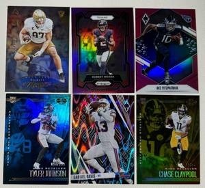 lot 269 image: 6 Wide Receiver Low Numbered Football Card Lot