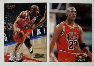 lot 283 image: Michael Jordan 2 Card Basketball Lot