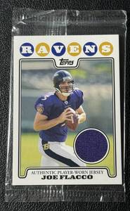 lot 320 image: Joe Flacco Relic 2008 Topps Player Worn #RPR-JF Football Card