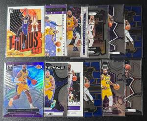lot 328 image: LeBron James 12 Card Basketball Lot with Inserts and Prizms