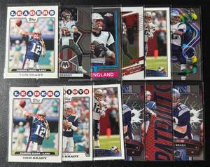 lot 329 image: Tom Brady 12 Card Football Lot