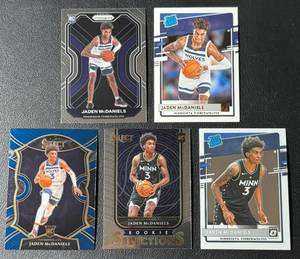 lot 334 image: Jaden McDaniels 5 RC Basketball Minnesota Timberwolves Rookie Lot