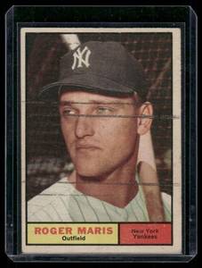 lot 15B image: Roger Maris 1961 Topps #2 Vintage Baseball Card
