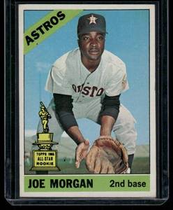 lot 20A image: Joe Morgan Rookie Cup 2nd Year 1966 Topps #195 Vintage Baseball Card