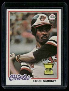lot 26A image: Eddie Murray RC 1978 Topps #36 Vintage Rookie Baseball Card