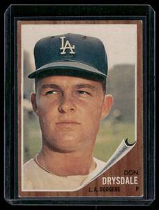 lot 32A image: Don Drysdale 1962 Topps #340 Vintage Baseball Card