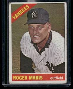 lot 43A image: Roger Maris 1966 Topps #365 Vintage Baseball Card