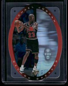 lot 45A image: Michael Jordan 1996 Upper Deck SPx Record Breaker Die Cut #R1 Basketball Card