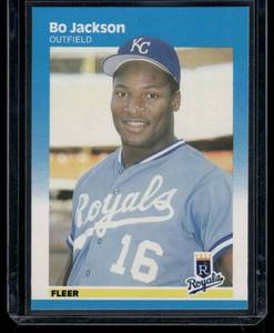 lot 256A image: Bo Jackson RC 1987 Fleer #369 Rookie Baseball Card
