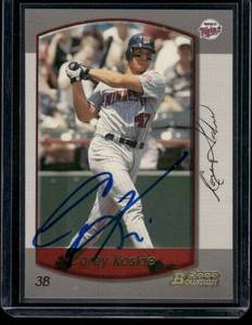 lot 260A image: Corey Koskie On-Card Auto 2000 Bowman #131 Minnesota Twins Baseball Card