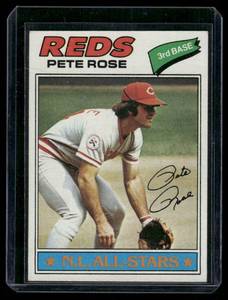 lot 279A image: Pete Rose 1977 Topps #450 Vintage Baseball Card
