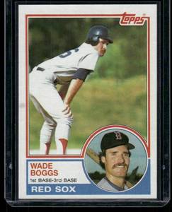 lot 288A image: Wade Boggs RC 1983 Topps #498 Rookie Vintage Baseball Card