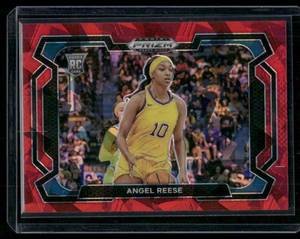 lot 291A image: Angel Reese RC Red Craced Ice Prizm 2024 Draft Picks #36 Rookie WNBA Basketball Card