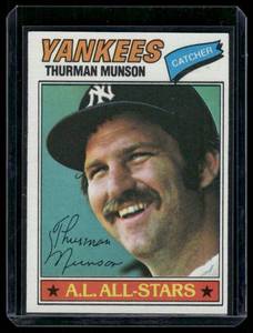 lot 294A image: Thurman Munson 1977 Topps #170 Vintage Baseball Card