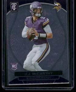 lot 299A image: JJ McCarthy RC 2024 Totally Certified #127 Rookie Minnesota Vikings Football Card