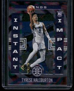 lot 301A image: Tyrese Haliburton RC 2020-21 Illusions #9 Intant Impact Insert Rookie Basketball Card