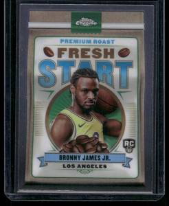 lot 308A image: Bornny James Jr. RC Fresh Start Insert 2025 Topps Chrome #FS-15 Rookie Basketball Card