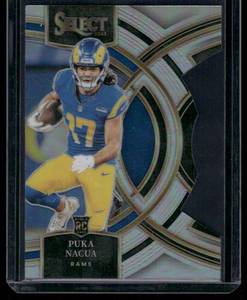 lot 311A image: Puka Nacua RC Die Cut Premier Prizm 2023 Select #199 Rookie Football Card