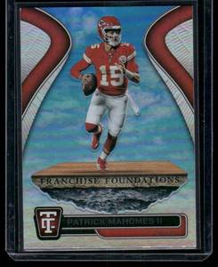 lot 315A image: Patrick Mahomes 2024 Totally Certified Franchise Foundations Insert #2 Football Card