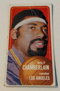 lot 41A image: Wilt Chamberlain 1970 Topps #50 Tallboy Vintage Basketball Card