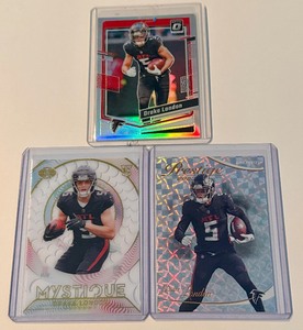 lot 269A image: Drake London 3 Card Rookie and Insert Football Card Lot