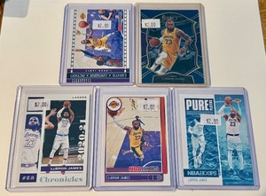 lot 272A image: LeBron James 5 Card Basketball Lot